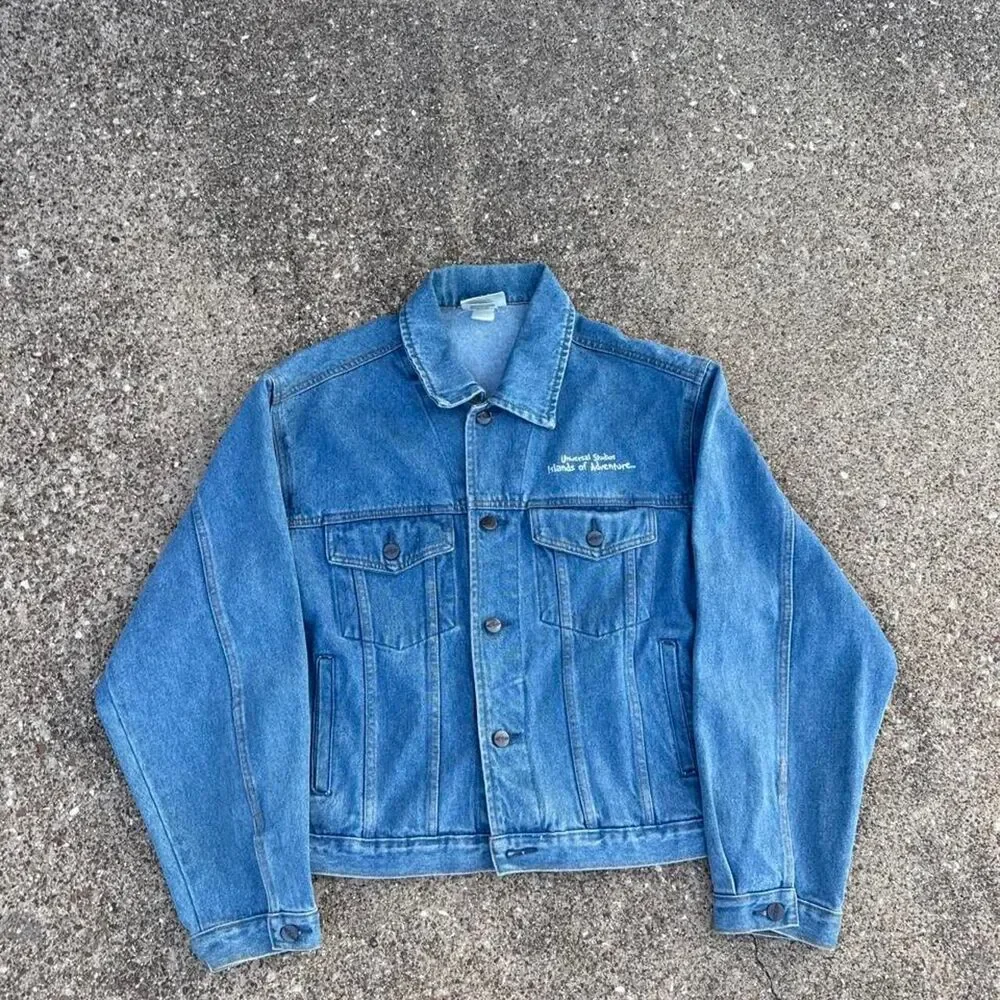 Vintage 90s Universal Studios Dr. Seuss Denim jean jacket